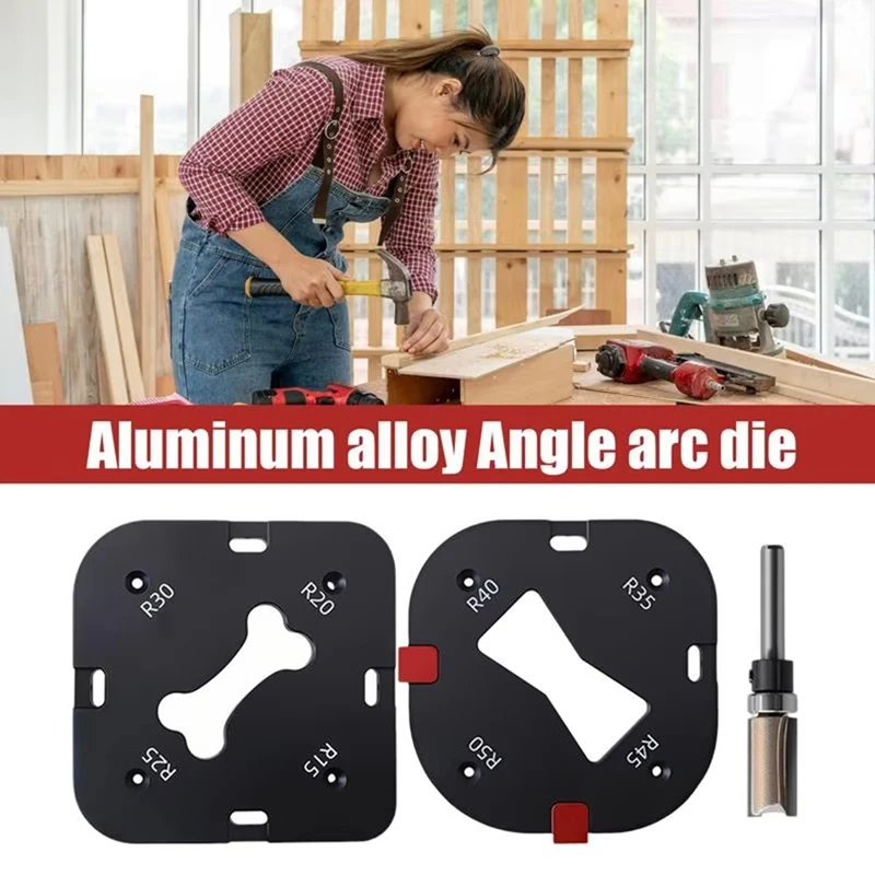 ABSU Woodworking Templates Aluminum Alloy Wood Working Arc Chamfering Tool Router Table Corner Radius Jig For Frame Cutting
ABSU Woodworking Templates Aluminum Alloy Wood Working Arc Chamfering Tool Router Table Corner Radius Jig For Frame Cutting