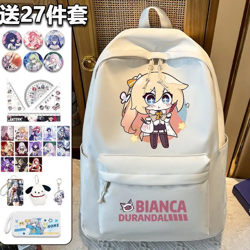 Anime Honkai Impact 3 Blanca Merchandise Elementary Middle School Backpack Large Capacity Fashion Simple Double Shoulder Bag
Anime Honkai Impact 3 Blanca Merchandise Elementary Middle School Backpack Large Capacity Fashion Simple Double Shoulder Bag
