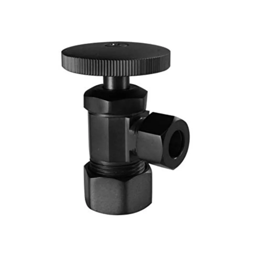 D105-62 Round Handle Angle Stop Shut Off Valve, 1/2" Copper Pipe Inlet with 3/8" Compression Outlet
D105-62 Round Handle Angle Stop Shut Off Valve, 1/2" Copper Pipe Inlet with 3/8" Compression Outlet