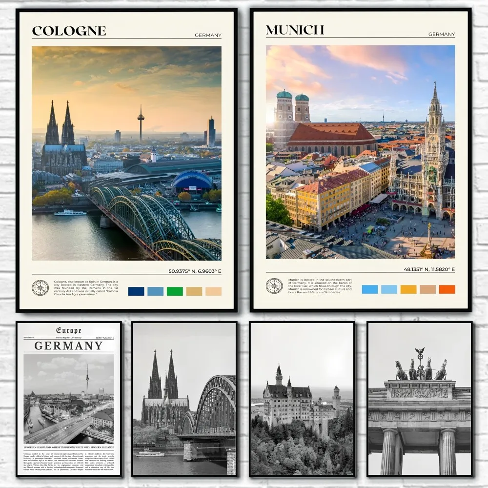 Germany Cologne Munich Map Art Poster Sticky Wall Art Printing Waterproof Home Living Bed Room Bar Hallway Aesthetic Decor
Germany Cologne Munich Map Art Poster Sticky Wall Art Printing Waterproof Home Living Bed Room Bar Hallway Aesthetic Decor