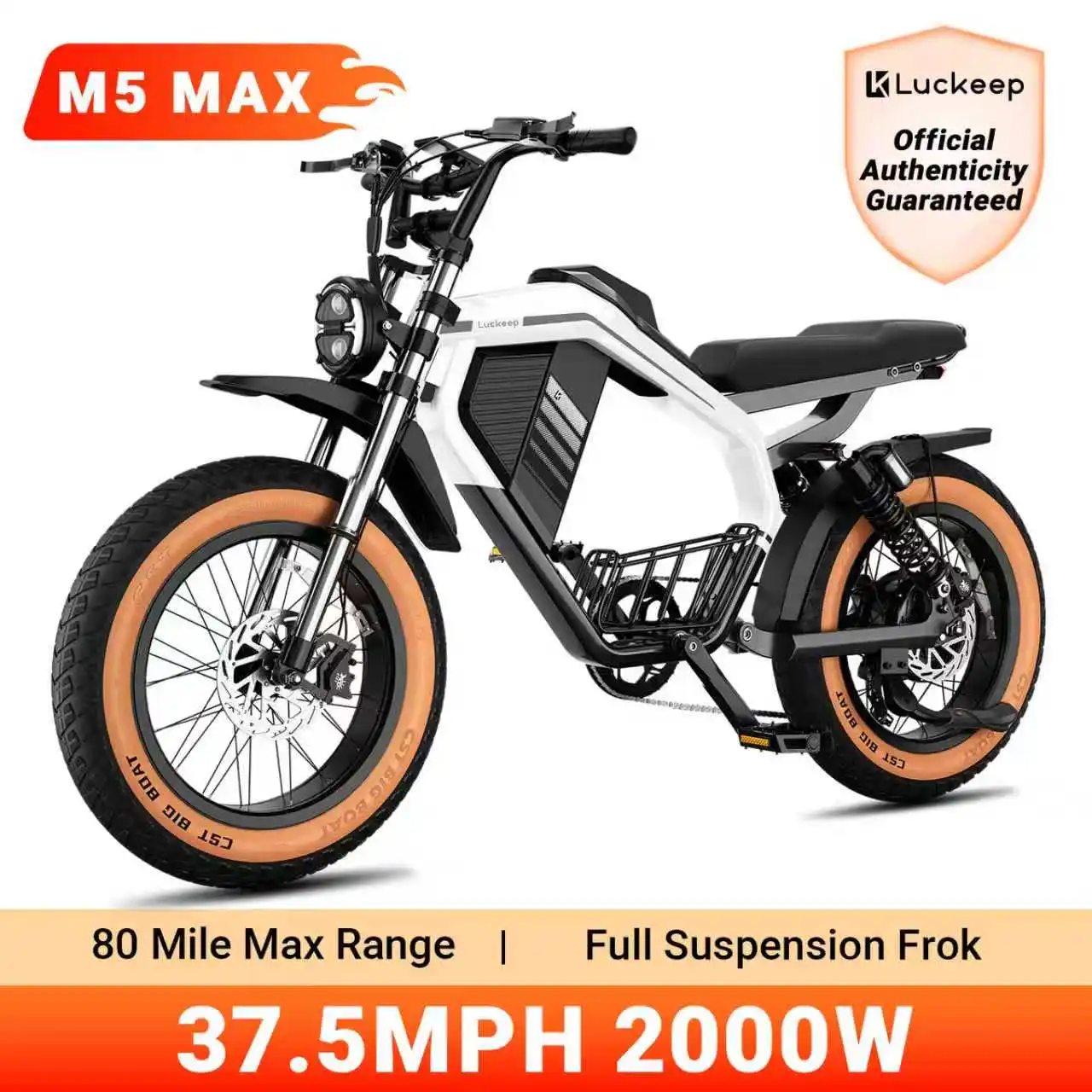 Электрический внедорожный велосипед Luckeep M5 Max 20x4 дюйма, 2000 Вт, 37,5 миль/мин, 80 мили, 52 В, 20 Ач, 7 скоростей, вездеходный электронный велосипед с широкими шинами, новый
Электрический внедорожный велосипед Luckeep M5 Max 20x4 дюйма, 2000 Вт, 37,5 миль/мин, 80 мили, 52 В, 20 Ач, 7 скоростей, вездеходный электронный велосипед с широкими шинами, новый