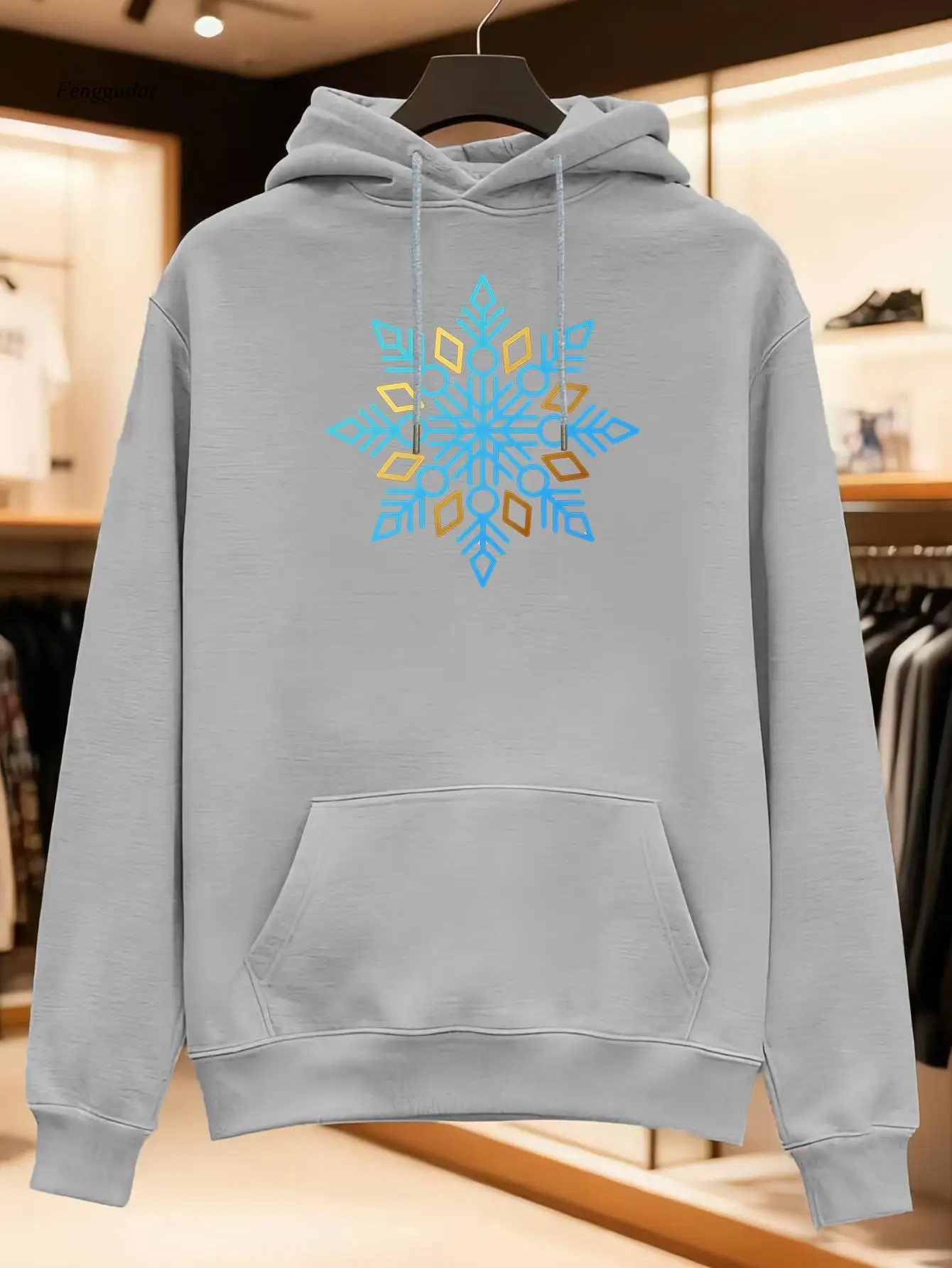 Толстовка с капюшоном и рождественским принтом, узором оленей и снежинок — теплый зимний пуловер, свитер для праздничных вечеринок
Толстовка с капюшоном и рождественским принтом, узором оленей и снежинок — теплый зимний пуловер, свитер для праздничных вечеринок