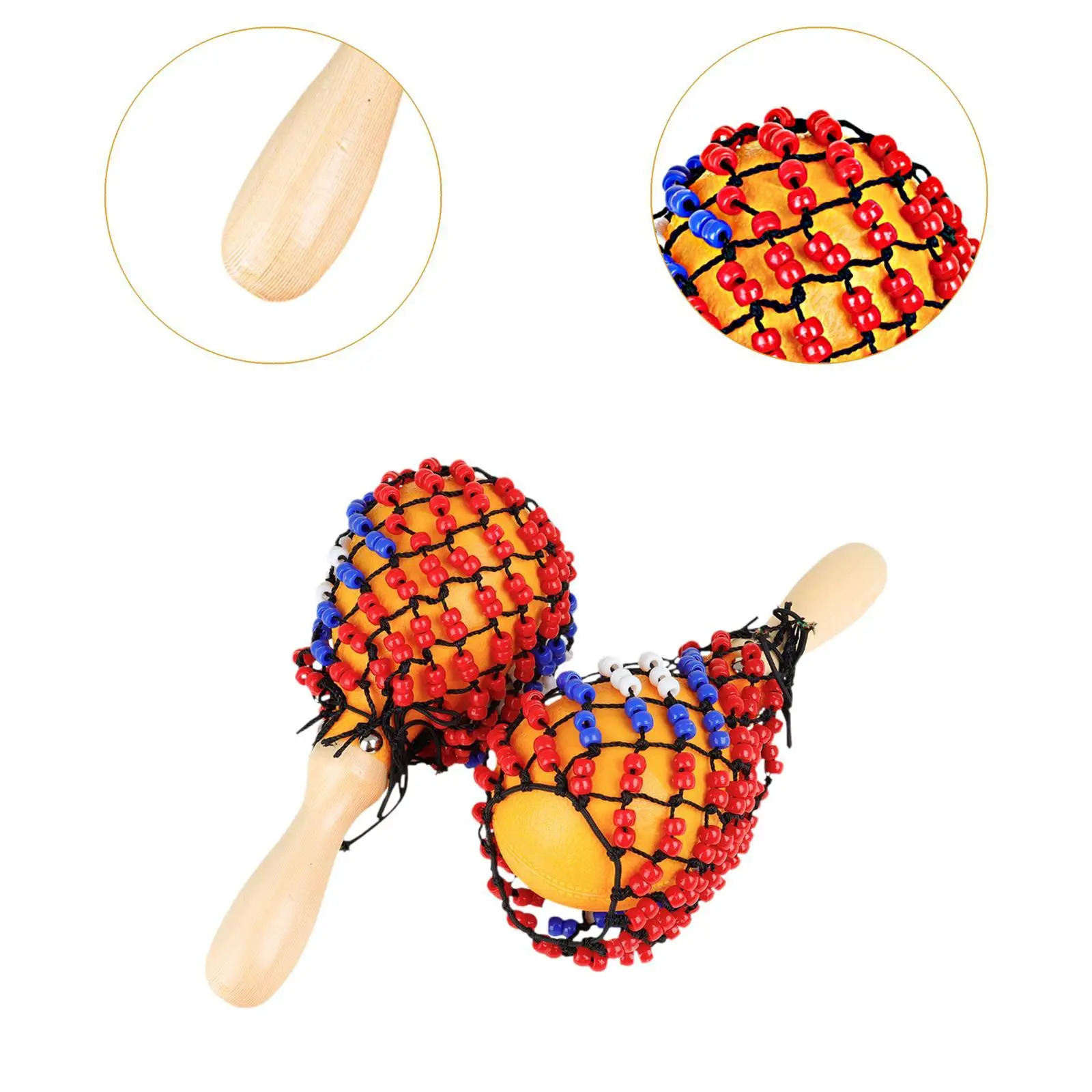 2x Wood Maracas Hand Percussion Party Game for Kids DIY Bead Net Easy to Play Sand Hammers for Concert Party Performance KTV
2x Wood Maracas Hand Percussion Party Game for Kids DIY Bead Net Easy to Play Sand Hammers for Concert Party Performance KTV