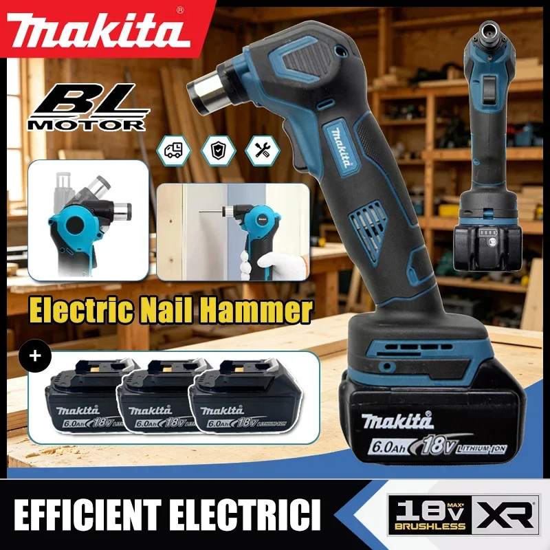 Makita Cordless Auto Hammer Palm Nailer Electric Nail Hammer 19000 RPM Rechargeable Handheld Power Tool For 18V Battery
Makita Cordless Auto Hammer Palm Nailer Electric Nail Hammer 19000 RPM Rechargeable Handheld Power Tool For 18V Battery