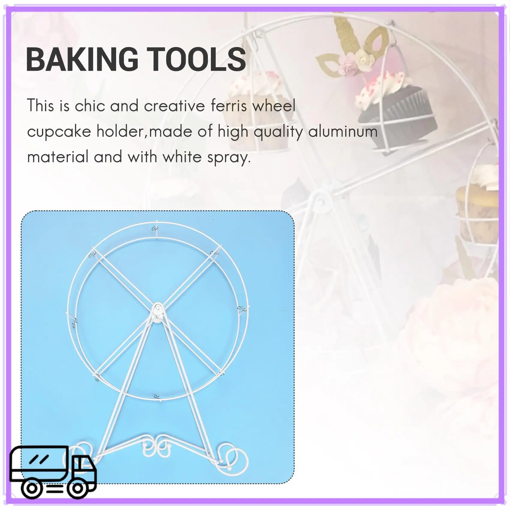 High Quality Party Rotatable Pastry Cupcake Holder 8 Cups Supplies Cake Stand Ferris Wheel Kitchen Home
High Quality Party Rotatable Pastry Cupcake Holder 8 Cups Supplies Cake Stand Ferris Wheel Kitchen Home