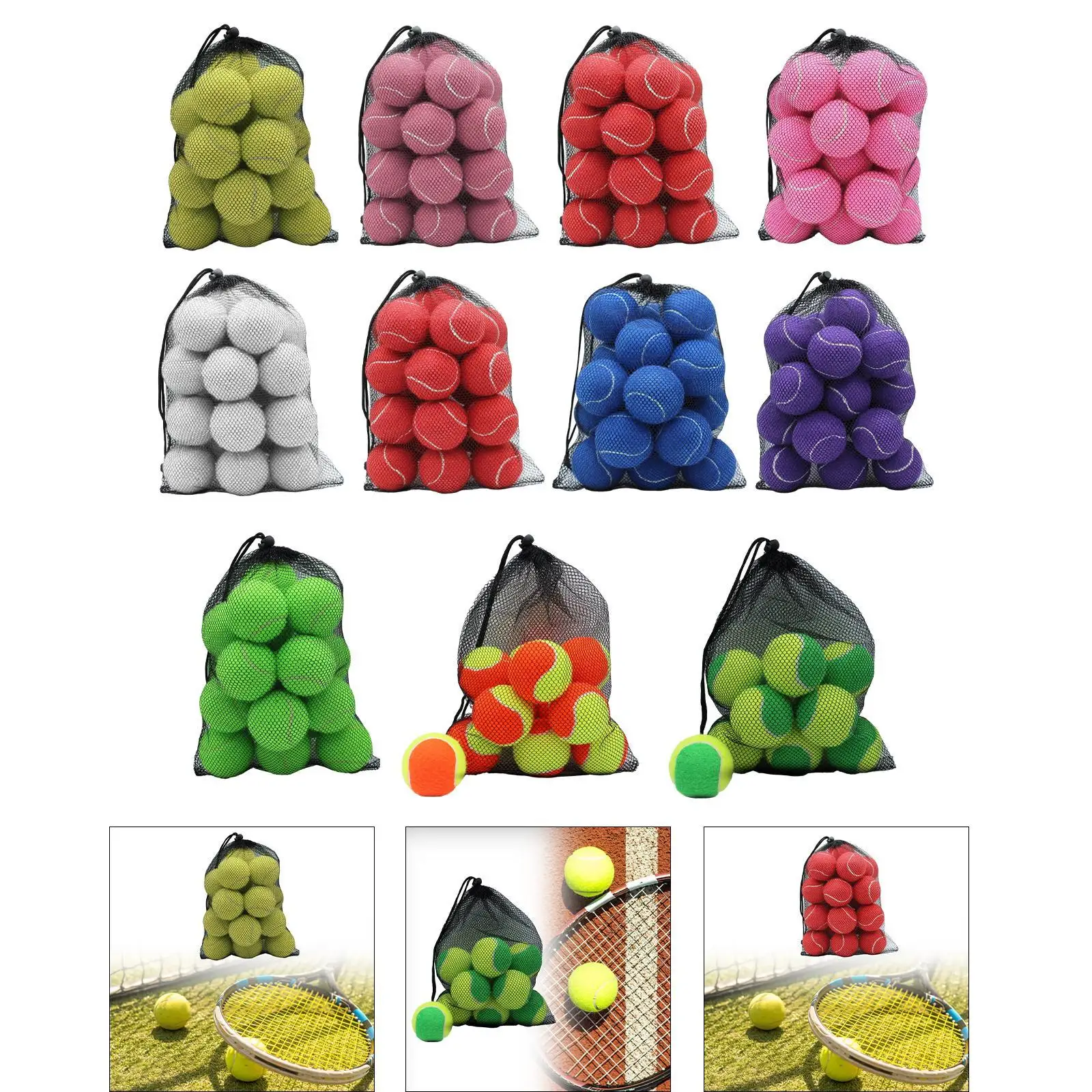 20Pcs Tennis Balls Dogs Tennis Balls 2.52" Dia Wear Resistant for Games Tennis Enthusiasts Entertainment Activities Sports
20Pcs Tennis Balls Dogs Tennis Balls 2.52" Dia Wear Resistant for Games Tennis Enthusiasts Entertainment Activities Sports