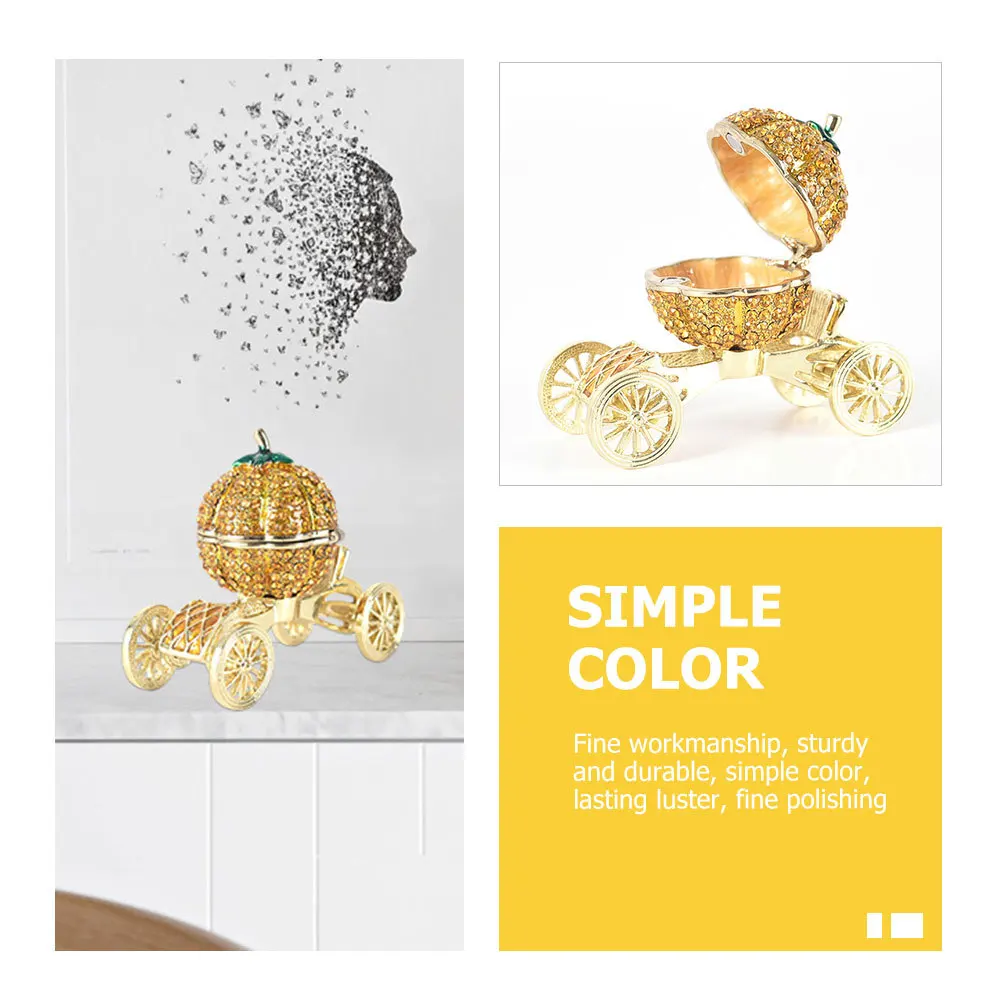 European Style Pumpkin Cart Jewelry Box Fine Polishing Decorative Wedding Gift Ring Earring Storage Container Desktop
European Style Pumpkin Cart Jewelry Box Fine Polishing Decorative Wedding Gift Ring Earring Storage Container Desktop