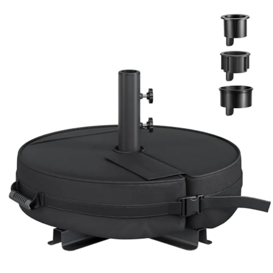 Umbrella Base, Round Patio Umbrella Stand, Sand Fillable Bag 66 lb, for 5-10 ft Umbrellas, Heavy-Duty, for Poles of Different D
Umbrella Base, Round Patio Umbrella Stand, Sand Fillable Bag 66 lb, for 5-10 ft Umbrellas, Heavy-Duty, for Poles of Different D