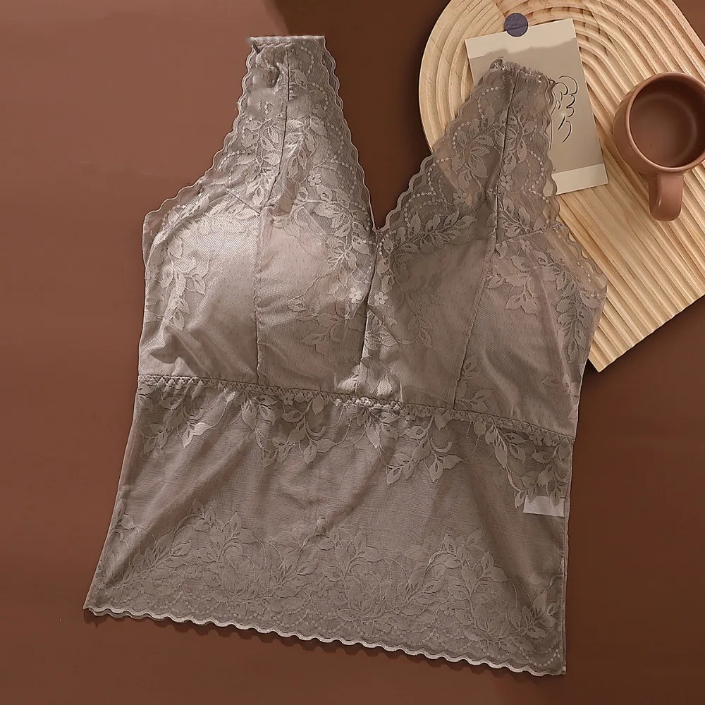 Undershirt V Neck Lace Mesh Camisole Slim Fit Thin Underwear for Women Transparent Lace Crop Tops Women
Undershirt V Neck Lace Mesh Camisole Slim Fit Thin Underwear for Women Transparent Lace Crop Tops Women