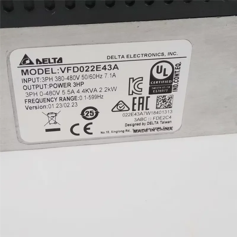 New, Ready Stock Brand New 1PC New VFD022E43A 380V 2.2KW Expedited Shipping for Plc.
New, Ready Stock Brand New 1PC New VFD022E43A 380V 2.2KW Expedited Shipping for Plc.