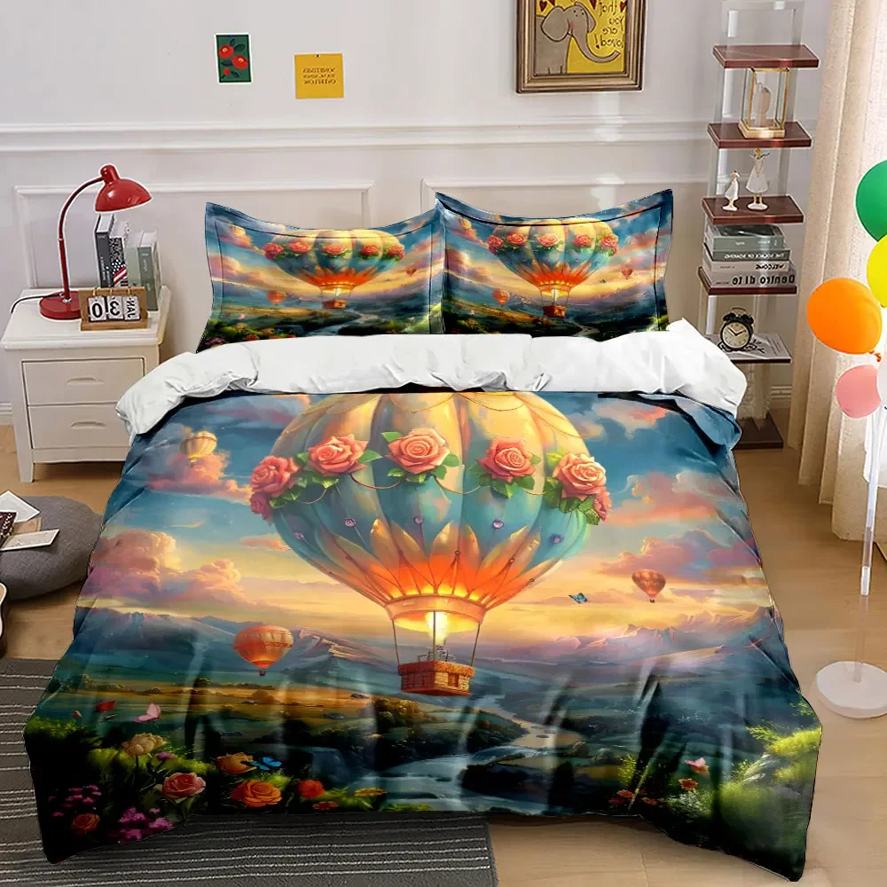 Hot Air Balloon Themed Decor Set Multiple sizes kid's and adults' bedroom Exquisite 3PC bedding set, gift
Hot Air Balloon Themed Decor Set Multiple sizes kid's and adults' bedroom Exquisite 3PC bedding set, gift