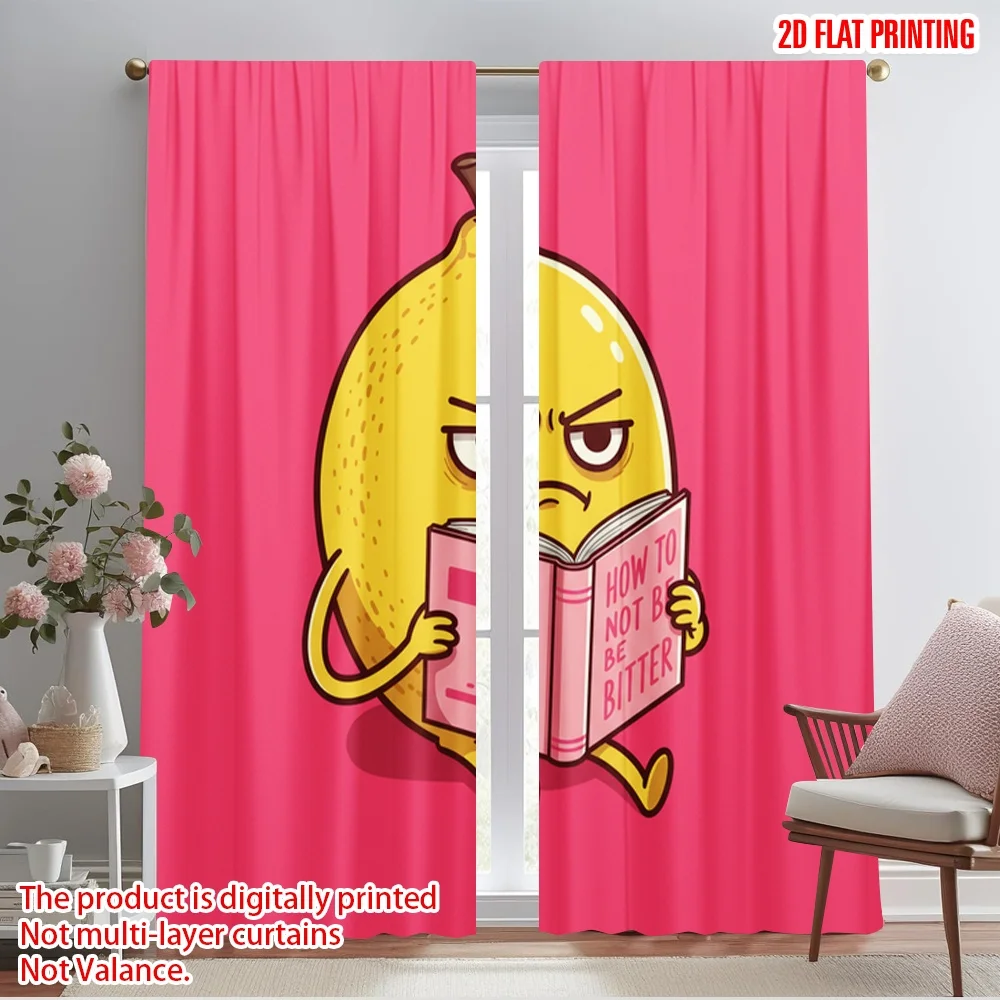 2pcs 2D flat printing Party Curtain Artistic Lemon Reading Book Title Fabric Without Electricity Festive Curtains Use for Living
2pcs 2D flat printing Party Curtain Artistic Lemon Reading Book Title Fabric Without Electricity Festive Curtains Use for Living