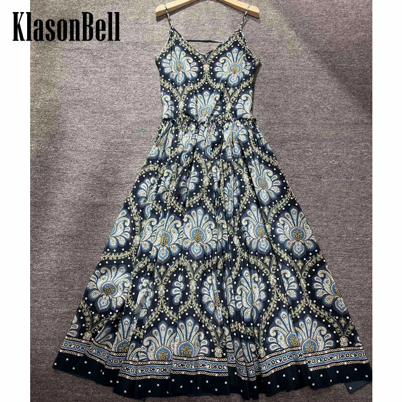 5.13 KlasonBell Summer New Bohemian Silk Print Casual Holiday Dress For Women V-Neck Suspender Sexy Backless Party Long Dress
5.13 KlasonBell Summer New Bohemian Silk Print Casual Holiday Dress For Women V-Neck Suspender Sexy Backless Party Long Dress