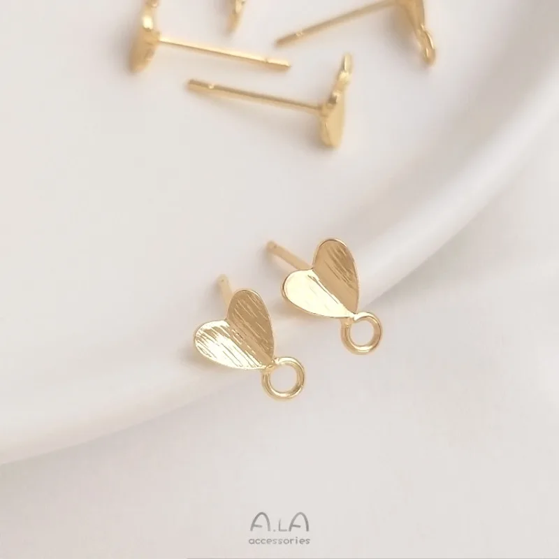 Copper 14K Gold Color Brushed Small Peach Heart With Rings Love Earrings Handmade DIY Earring Jewelry Making Accessories
Copper 14K Gold Color Brushed Small Peach Heart With Rings Love Earrings Handmade DIY Earring Jewelry Making Accessories