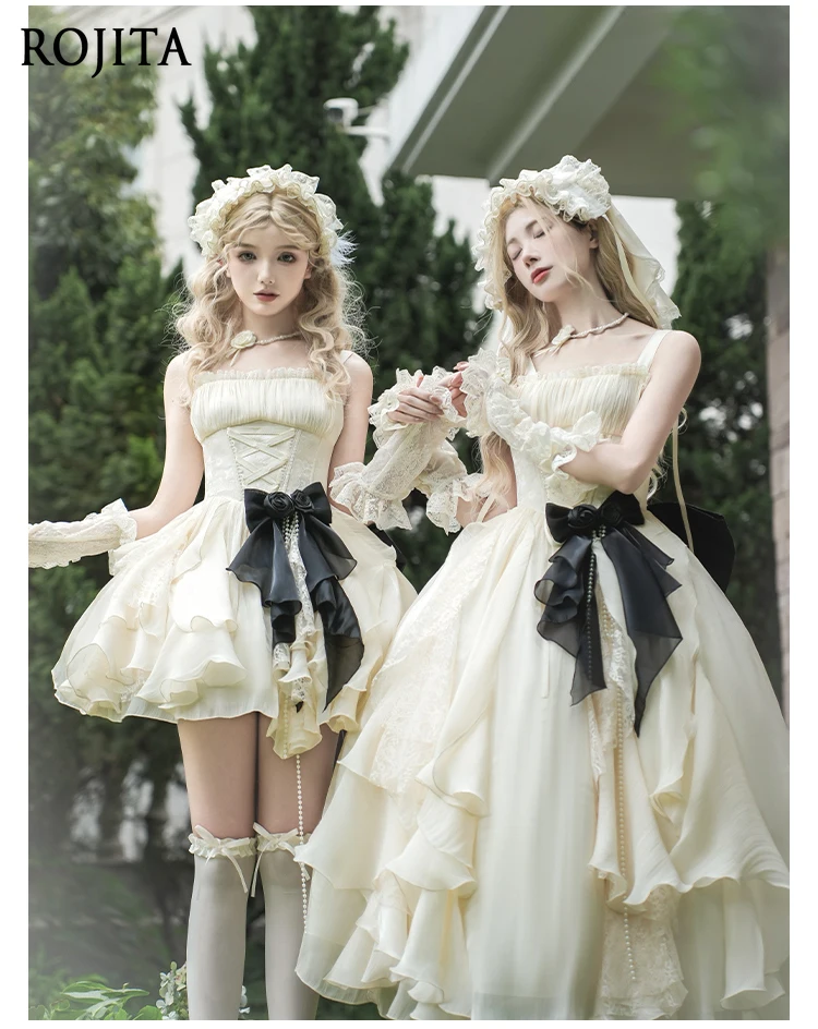 Lolita Original High Waist Fishbone Ruffled Edge Dress Gemini Jsk Summer 2025 New Generating Color Suspender Dress for Women
Lolita Original High Waist Fishbone Ruffled Edge Dress Gemini Jsk Summer 2025 New Generating Color Suspender Dress for Women