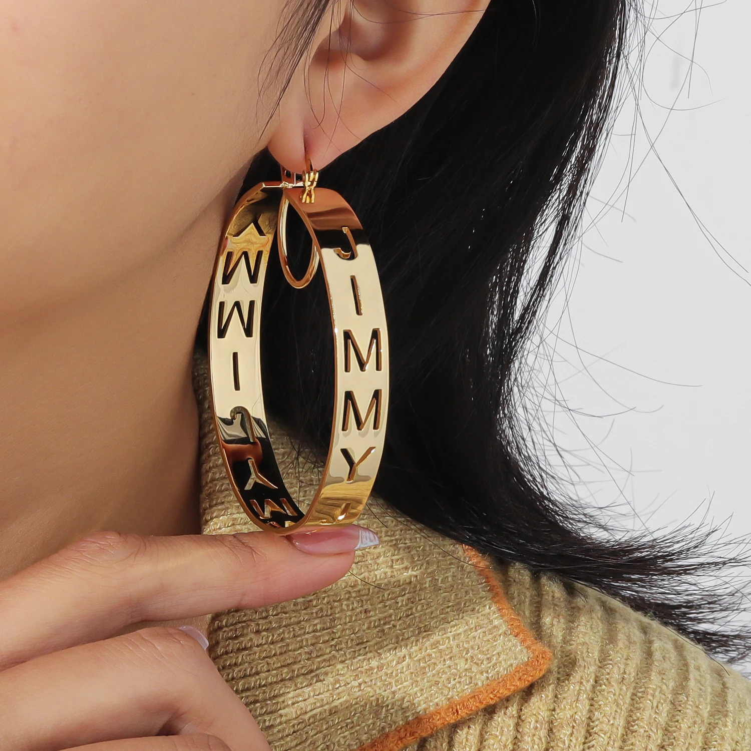 Qitian Custom Hoop Name Earrings,Letter Hoop Earings Circle Personalized Name Earrings,Large Hoop Women Earrings Christmas Gift
Qitian Custom Hoop Name Earrings,Letter Hoop Earings Circle Personalized Name Earrings,Large Hoop Women Earrings Christmas Gift