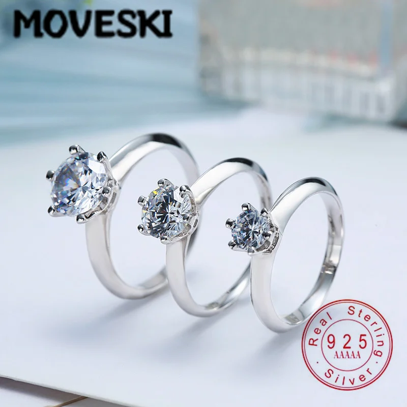 Кольцо MOVESKI из стерлингового серебра 925 пробы с круглым муассанитом, 0.5, 1, 2, 3 карата, с шестью крапанами, обручальное/помолвочное кольцо для женщин
Кольцо MOVESKI из стерлингового серебра 925 пробы с круглым муассанитом, 0.5, 1, 2, 3 карата, с шестью крапанами, обручальное/помолвочное кольцо для женщин