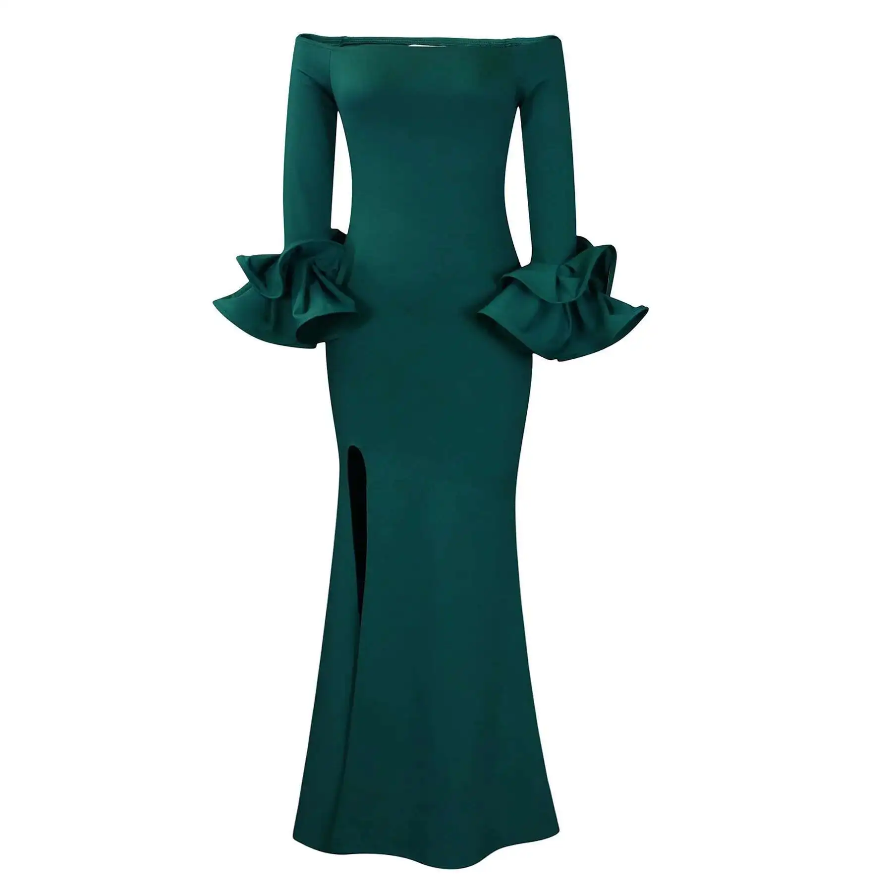 New Party Dresses 2024 Women's One-piece Neck Ruffle Sleeves Slim Fitting Trailing Dress Sexy Hip Wrap Long Formal Dress
New Party Dresses 2024 Women's One-piece Neck Ruffle Sleeves Slim Fitting Trailing Dress Sexy Hip Wrap Long Formal Dress
