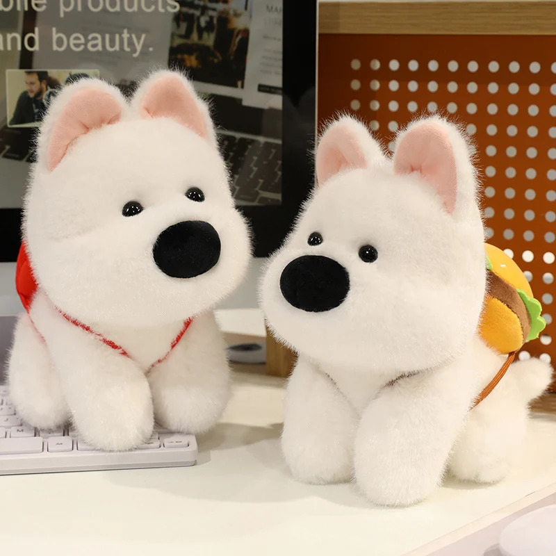 22CM West Highland White Terrier Plush Toys Cute Dog Carrying a Hamburger French fries Backpack Foll For Birthday Gifts
22CM West Highland White Terrier Plush Toys Cute Dog Carrying a Hamburger French fries Backpack Foll For Birthday Gifts