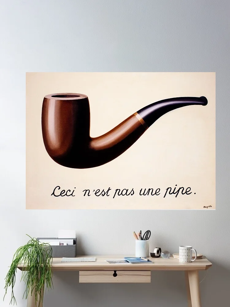 Rene Magritte Famous Painting This Is Not A Pipe, Art Print Silk Poster Home Wall Decor
Rene Magritte Famous Painting This Is Not A Pipe, Art Print Silk Poster Home Wall Decor