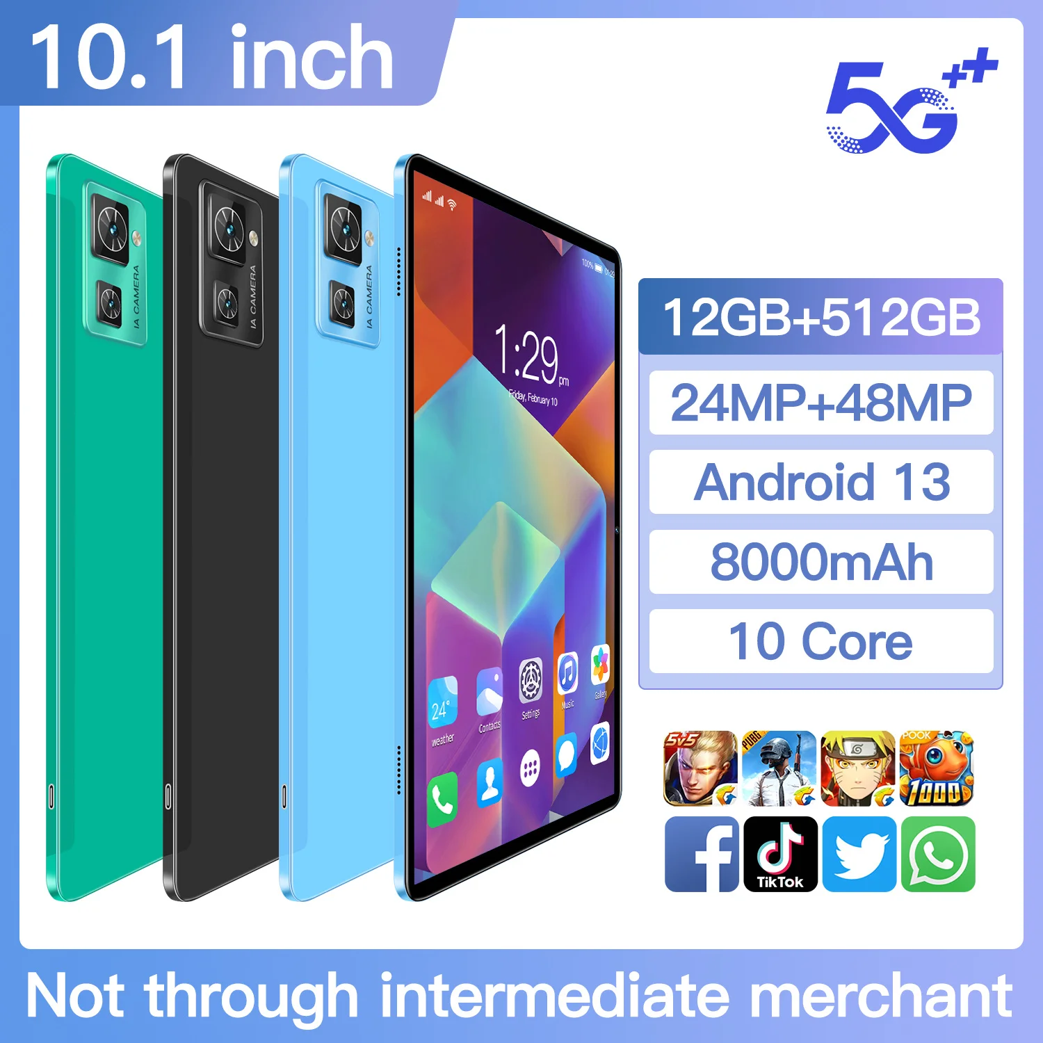 2024Global Edition 20SPRO 11-inch Tablet Android13 16GB RAM 1T ROM GPS 5G WIFI Bluetooth5.0 Utility Model Business Gaming Laptop
2024Global Edition 20SPRO 11-inch Tablet Android13 16GB RAM 1T ROM GPS 5G WIFI Bluetooth5.0 Utility Model Business Gaming Laptop
