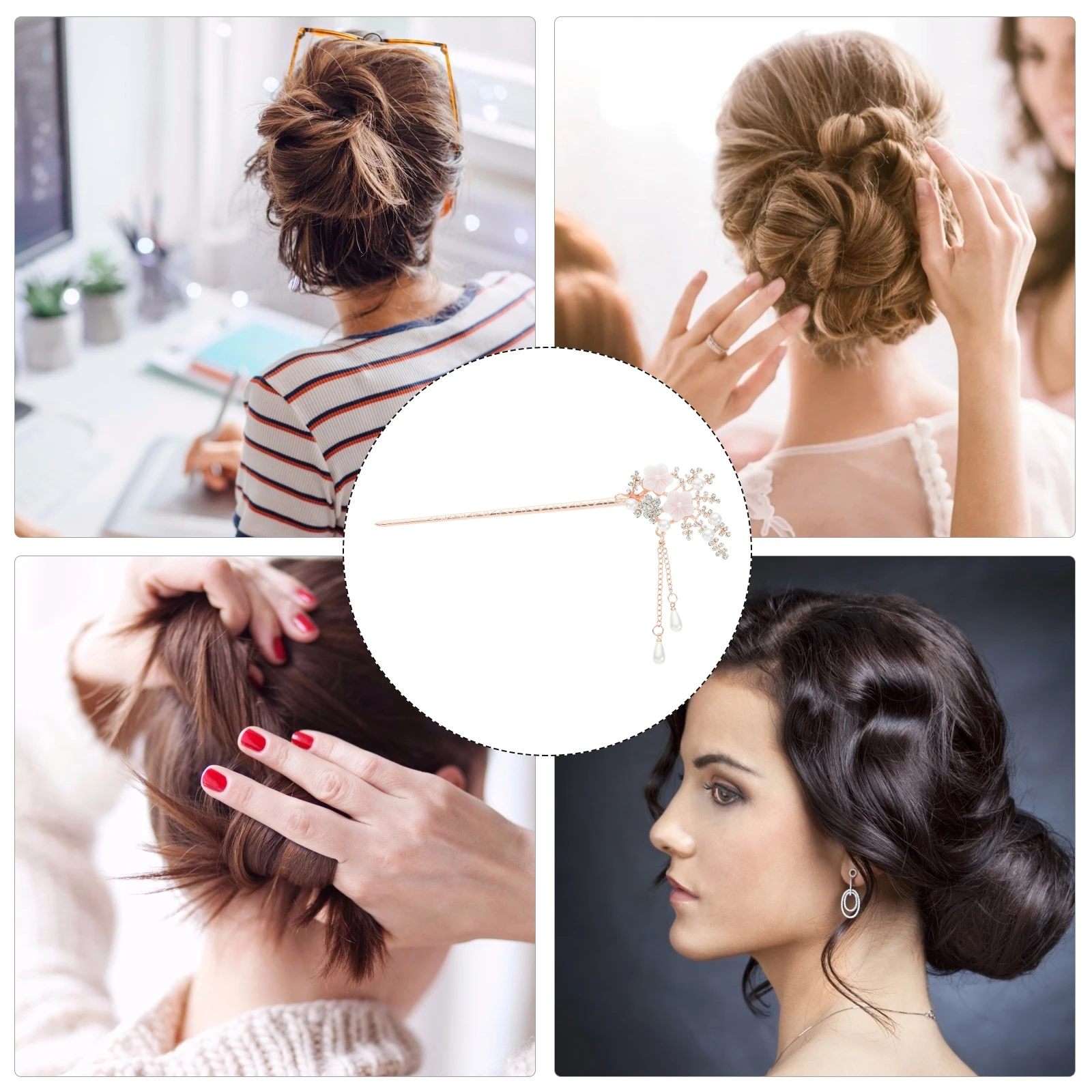 Elegant Pearl Alloy Hair Stick Ethnic Folk-Style Flower Rhinestone Hairpin Accessories For Women Wedding Party Decoration
Elegant Pearl Alloy Hair Stick Ethnic Folk-Style Flower Rhinestone Hairpin Accessories For Women Wedding Party Decoration