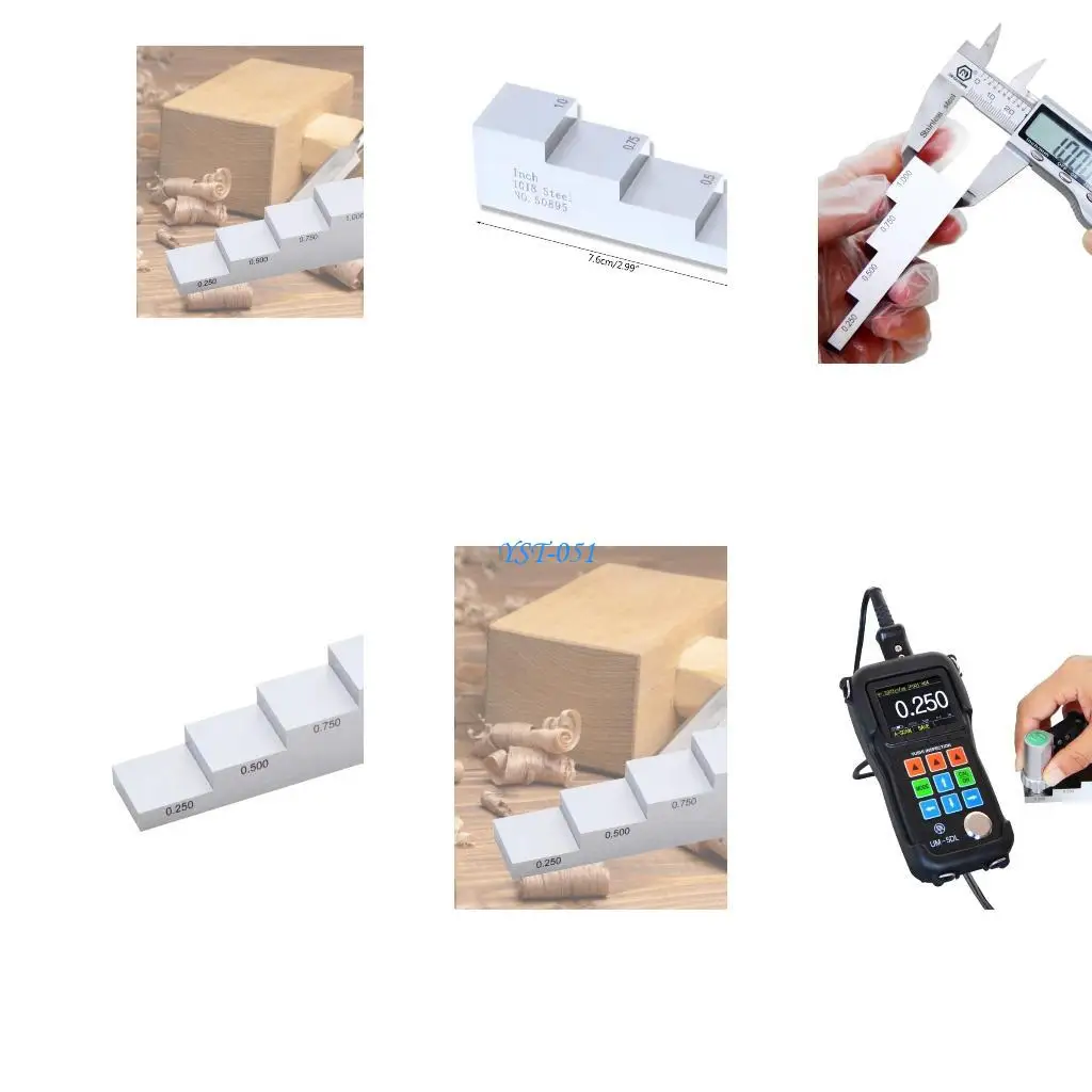 E15A 4 Step Calibration Test Block High-Precision Ultrasonic Thickness Tester