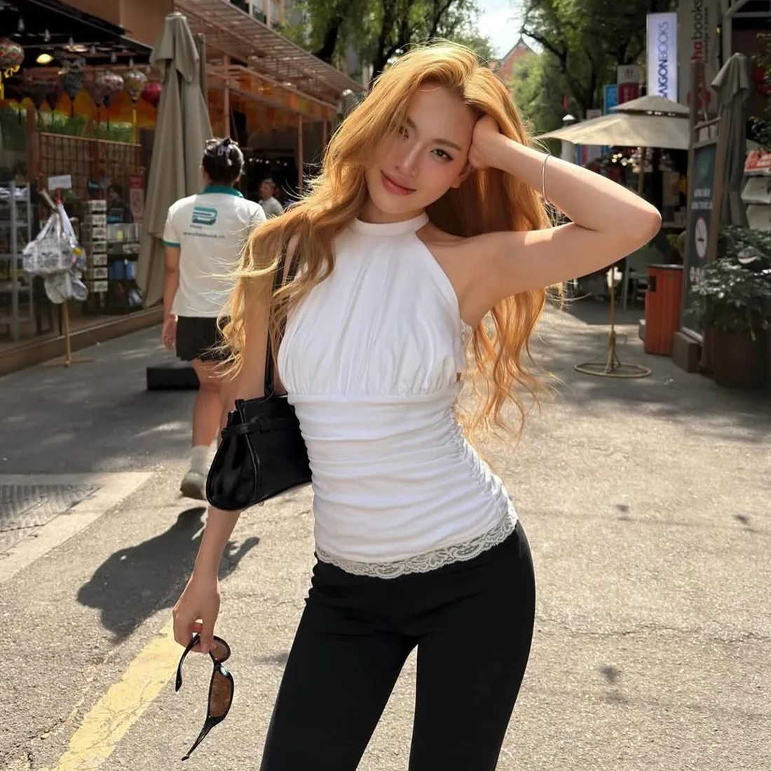 Fashion 2026 Spring and Summer Women's Clothing New Temperament Fashion Spice Girl Neck Halter Strap Slim Pleated Top
Fashion 2026 Spring and Summer Women's Clothing New Temperament Fashion Spice Girl Neck Halter Strap Slim Pleated Top