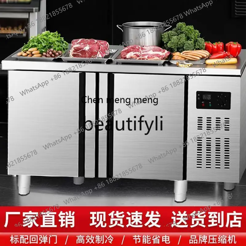 Commercial stainless steel single temperature cabinet workbench freezer freezer console fresh
Commercial stainless steel single temperature cabinet workbench freezer freezer console fresh