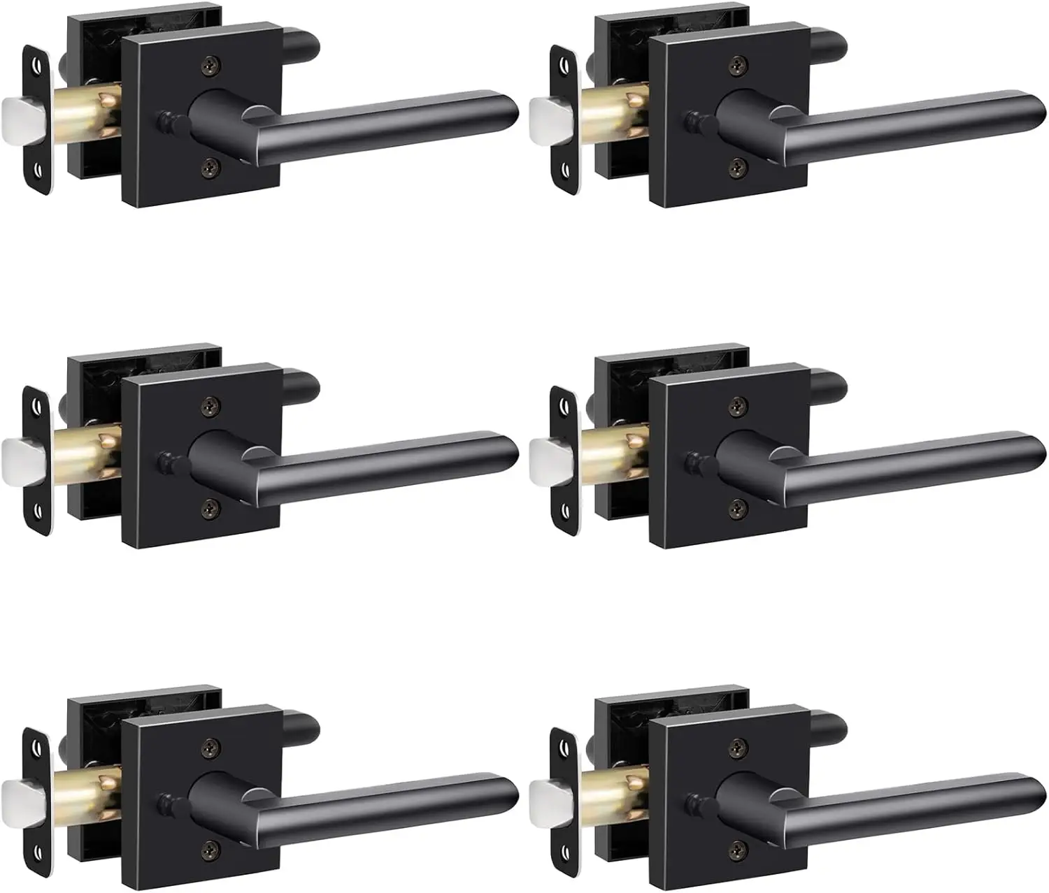 6 Pack Black Door Handles Interior, Privacy Door Handle with Lock, Keyless Square Lever for Bedroom Bathroom, Reversible for
6 Pack Black Door Handles Interior, Privacy Door Handle with Lock, Keyless Square Lever for Bedroom Bathroom, Reversible for