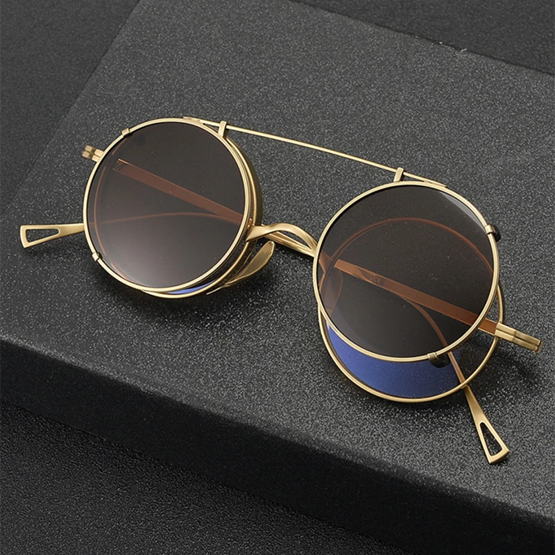 Vintage Titanium Round Eyeglasses with Clip on Polarized Sunglasses Classic Retro Eyewear Men Women Trendy Glasses Frame
Vintage Titanium Round Eyeglasses with Clip on Polarized Sunglasses Classic Retro Eyewear Men Women Trendy Glasses Frame