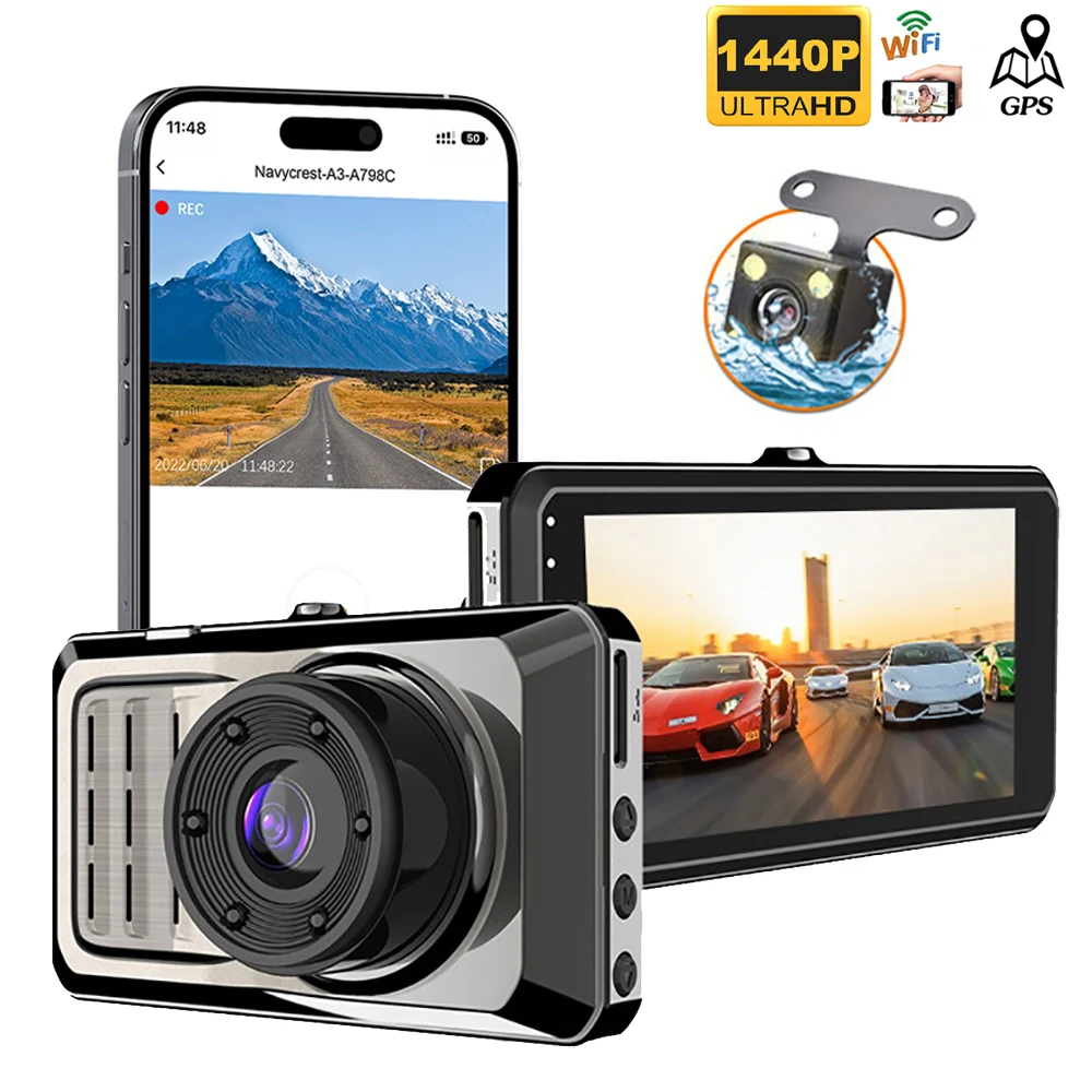 Car DVR WiFi GPS Dash Cam Drive Video Recorder 2K 1440P Vehicle Camera Night Vision Parking Monitor Black Box Car Accessories
Car DVR WiFi GPS Dash Cam Drive Video Recorder 2K 1440P Vehicle Camera Night Vision Parking Monitor Black Box Car Accessories
