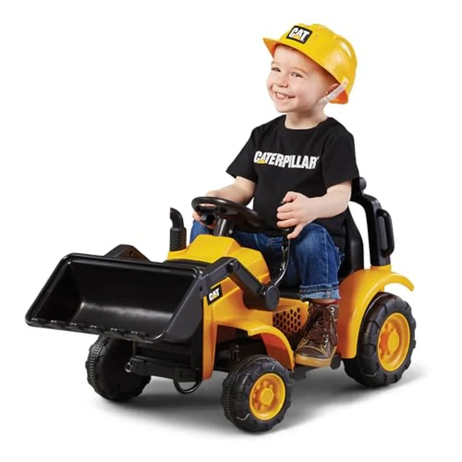 6V CAT Frontloader Ride-On Toy for Ages 18-36 Months Blue Plastic with Hard Hat Easy Push Button Drive and Pull Bucket Lever Ma
6V CAT Frontloader Ride-On Toy for Ages 18-36 Months Blue Plastic with Hard Hat Easy Push Button Drive and Pull Bucket Lever Ma