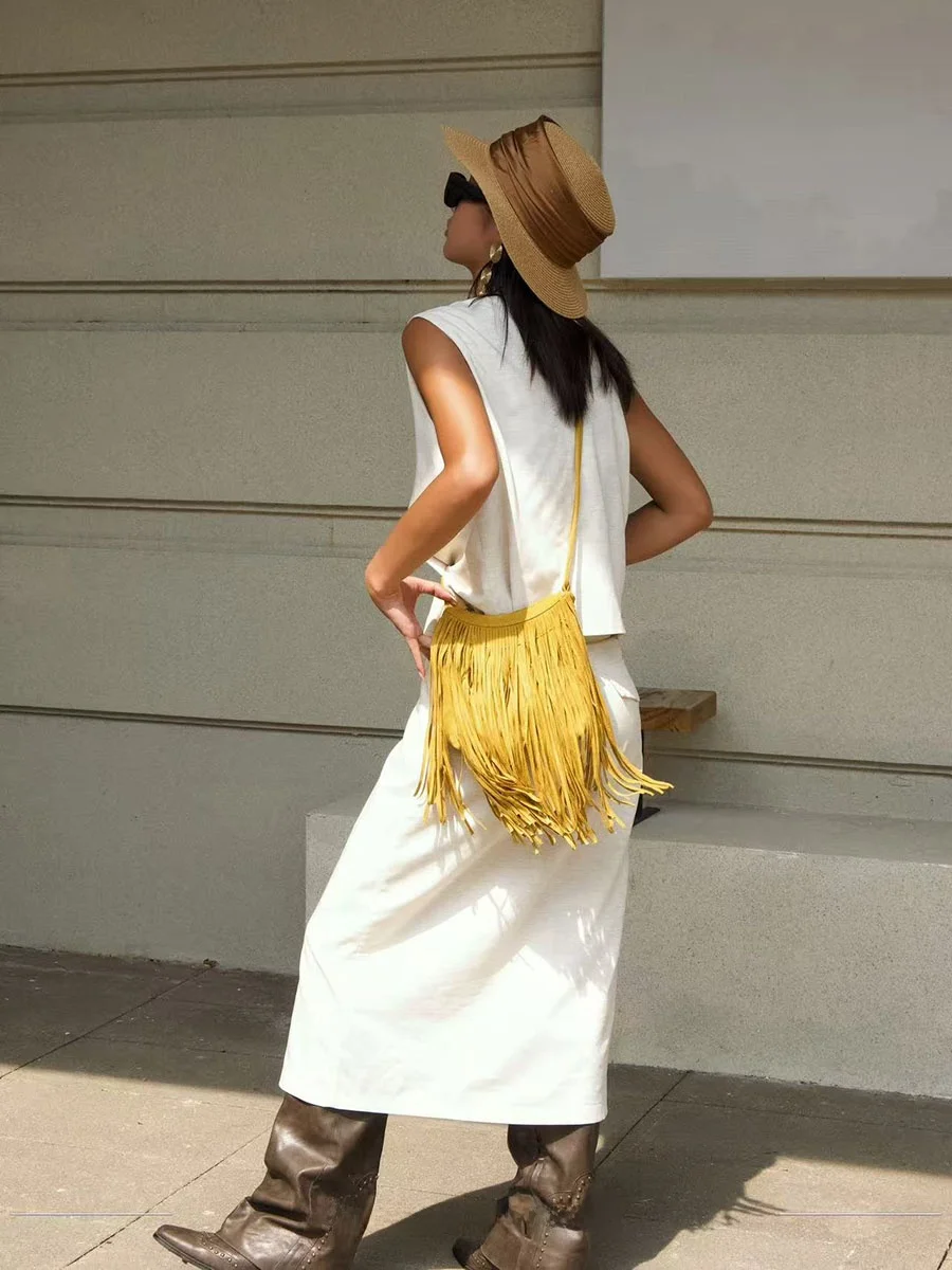 UGALS Retro Fringe Suede Buet Bag Faionable Versatile Single oulder Crossbody Small Bag Casual Simple Sle Women's Bag
UGALS Retro Fringe Suede Buet Bag Faionable Versatile Single oulder Crossbody Small Bag Casual Simple Sle Women's Bag