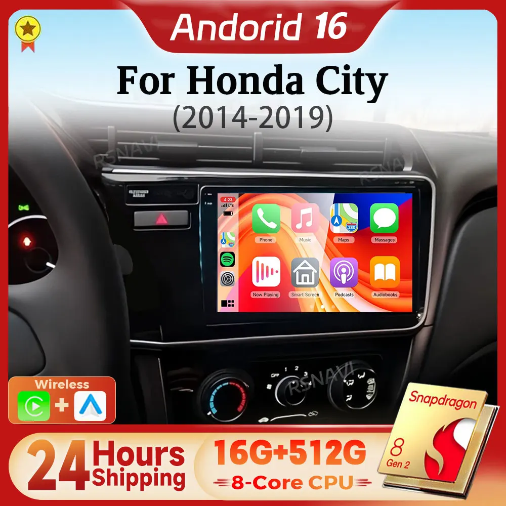 Android 16 Qualcomm Carplay Auto Car Radio Multimedia Player For Honda Fit City 2014-2017 Navigation Autoradio Stereo Head Unit
Android 16 Qualcomm Carplay Auto Car Radio Multimedia Player For Honda Fit City 2014-2017 Navigation Autoradio Stereo Head Unit