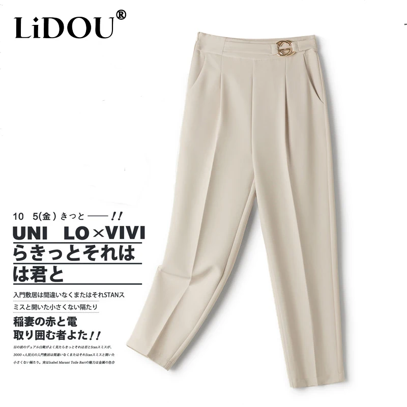 Spring Summer Solid Color Elastic High Waist Ankle Length Pants Ladies Casual Fashion Simple All-match Trousers Women's Clothing
Spring Summer Solid Color Elastic High Waist Ankle Length Pants Ladies Casual Fashion Simple All-match Trousers Women's Clothing