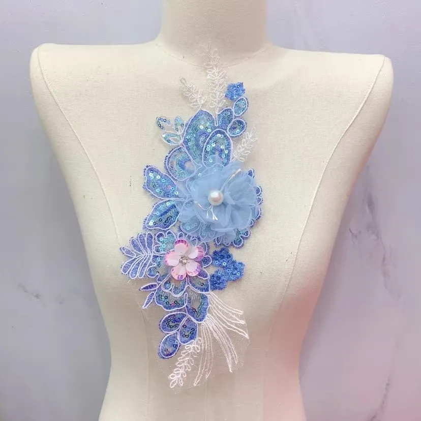 1pair Handmade wedding dress DIY patch Accessories Decoration,blue Exquisite handmade bead embroidery cloth sticker parche ropa
1pair Handmade wedding dress DIY patch Accessories Decoration,blue Exquisite handmade bead embroidery cloth sticker parche ropa