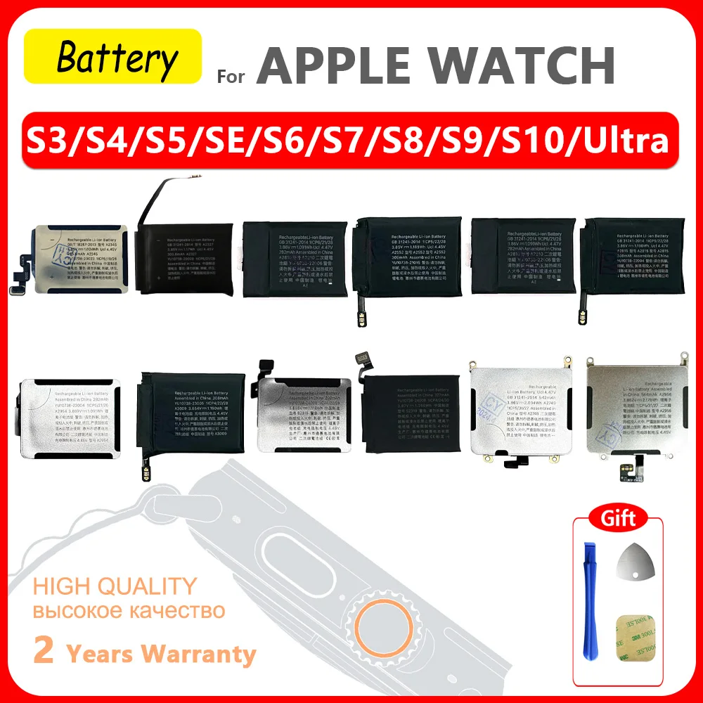 Replacement Battery For Apple Watch Series 3 4 5 SE 6 7 8 9 10 ULTRA Bateria IWatch GPS LTE S4 S5 S6 S7 S8 38/40/41/42/44/45MM
Replacement Battery For Apple Watch Series 3 4 5 SE 6 7 8 9 10 ULTRA Bateria IWatch GPS LTE S4 S5 S6 S7 S8 38/40/41/42/44/45MM
