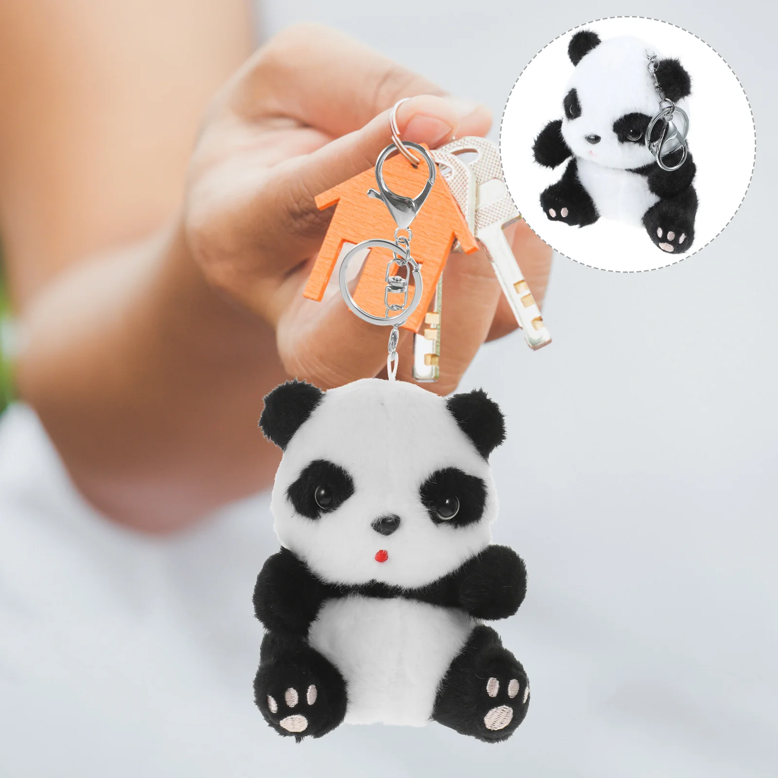 Plush Panda Key Chain Stuffed Animal Key Ring Cute Panda Pendant Charm Car Key Holder Backpack Purse Handbag Hanging
Plush Panda Key Chain Stuffed Animal Key Ring Cute Panda Pendant Charm Car Key Holder Backpack Purse Handbag Hanging