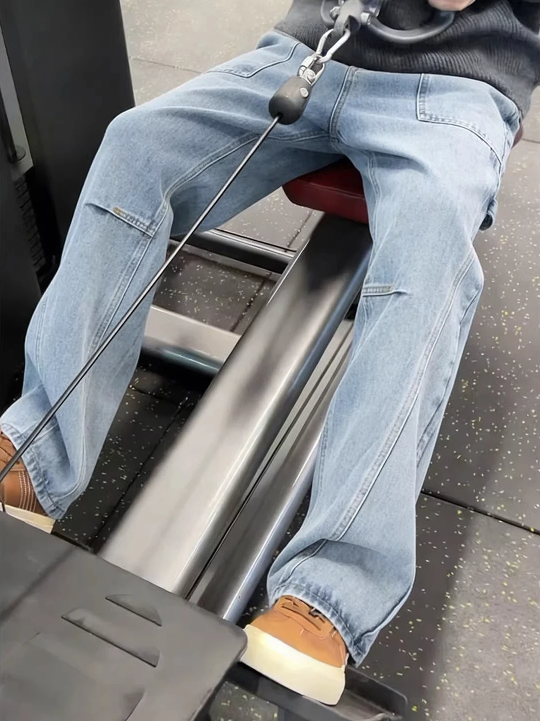 Waed Blue Men's Autumn Winter High Street American Sle Jeans with Multiple kets And Knife Cut Loose Fit Workwear Trousers
Waed Blue Men's Autumn Winter High Street American Sle Jeans with Multiple kets And Knife Cut Loose Fit Workwear Trousers