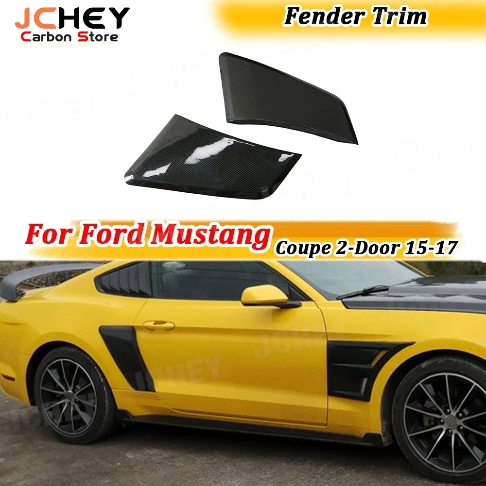 JCHEY Carbon Fiber Rear Fenders Trim Side Scoops Cover For Ford Mustang Coupe 2-Door 2015-2017 2PCS FRP Door Protector Plates
JCHEY Carbon Fiber Rear Fenders Trim Side Scoops Cover For Ford Mustang Coupe 2-Door 2015-2017 2PCS FRP Door Protector Plates