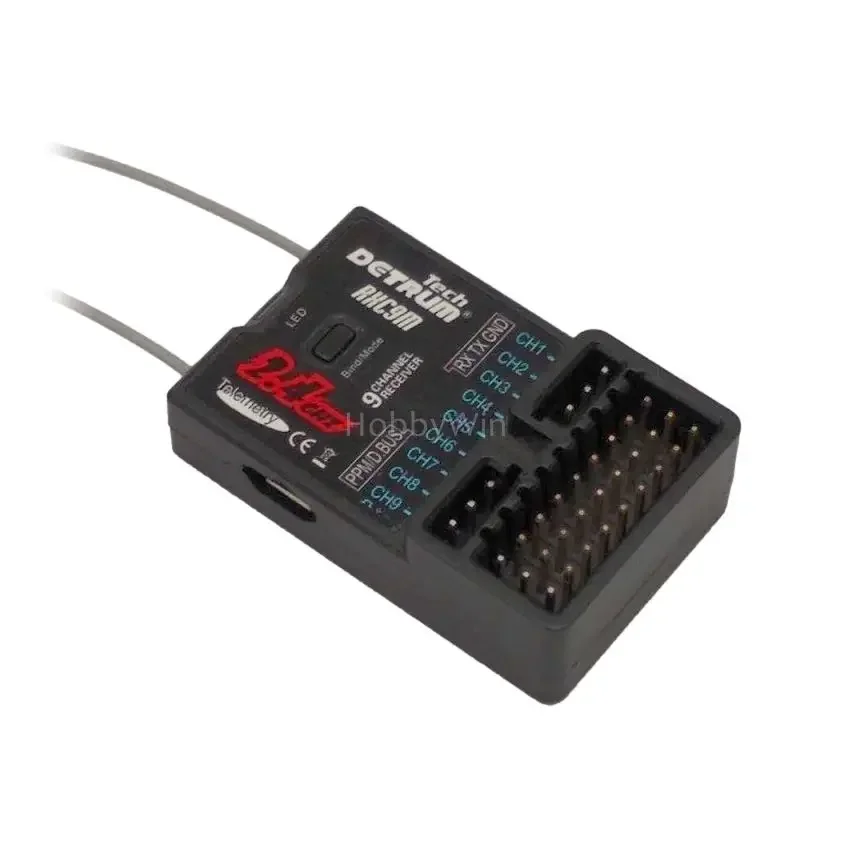 Dynam Detrum RXC9M 9CH 2.4G Telemetry Receiver 4V~16V power PWM/ PPM/ D.Bus output
Dynam Detrum RXC9M 9CH 2.4G Telemetry Receiver 4V~16V power PWM/ PPM/ D.Bus output