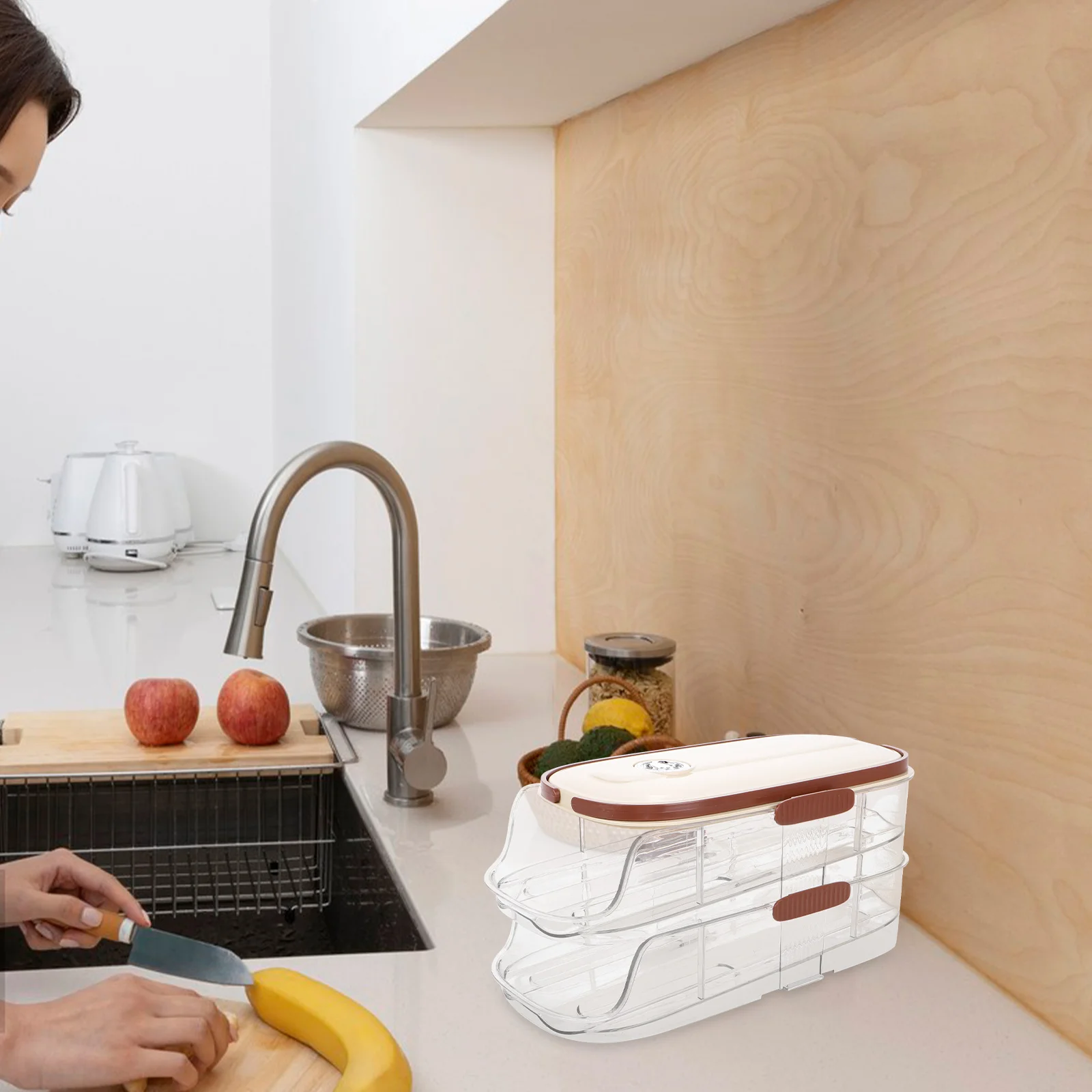 Egg Box Slide Roller Organizer for Refrigerator Holder Fridge Countertop Chicken Eggs Storage Container Dispenser
Egg Box Slide Roller Organizer for Refrigerator Holder Fridge Countertop Chicken Eggs Storage Container Dispenser