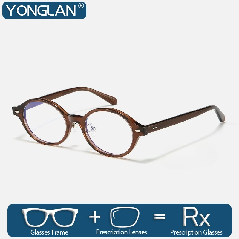 YONGLAN Prescription Glasses Oval Frames Luxury Acetate Eyewear Men's Fashion Designer Style Optical Retro Eyeglasses Women's
YONGLAN Prescription Glasses Oval Frames Luxury Acetate Eyewear Men's Fashion Designer Style Optical Retro Eyeglasses Women's