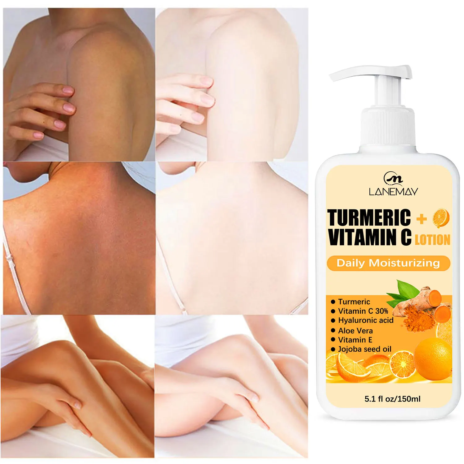 Reduce fine lines and wrinkles Moisturizing moisturizing Brightening complexion Anti-aging Exfoliating Turmeric VC Body Lotion
Reduce fine lines and wrinkles Moisturizing moisturizing Brightening complexion Anti-aging Exfoliating Turmeric VC Body Lotion
