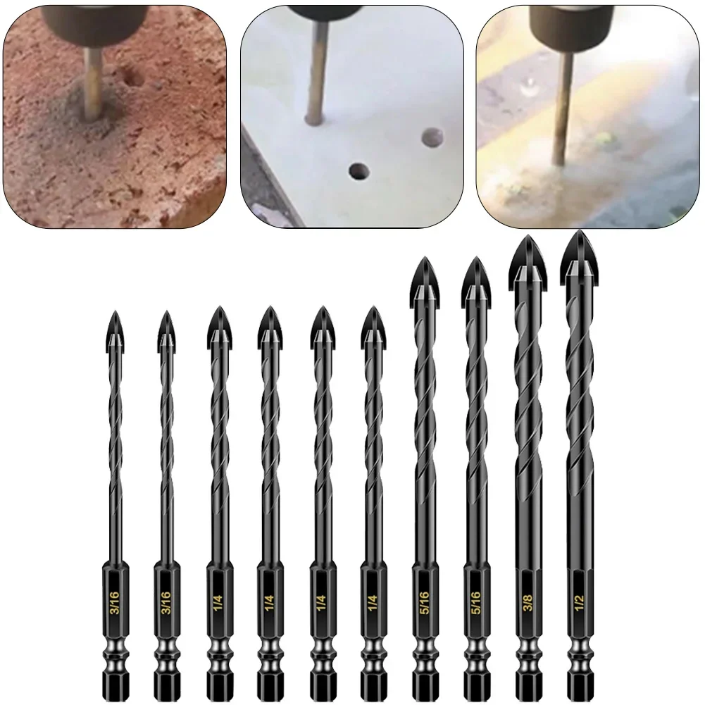 1 2 Cross Drill Bit Set Concrete Drill Bits Versatile For Various Materials Different Sizes Included High-grade YG6X Carbide
1 2 Cross Drill Bit Set Concrete Drill Bits Versatile For Various Materials Different Sizes Included High-grade YG6X Carbide
