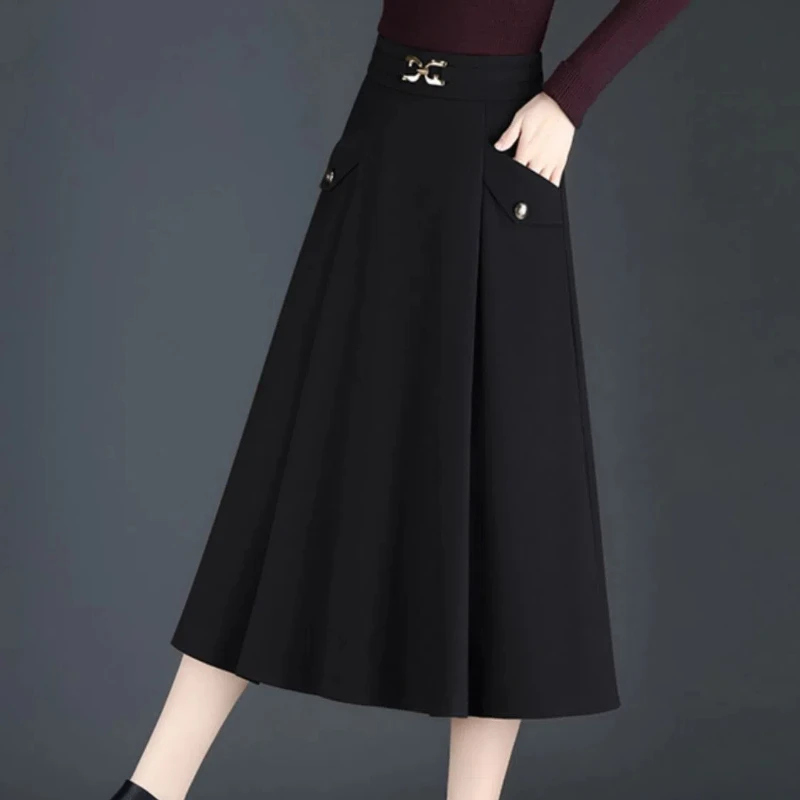 Medium-length Temperament High Waist Wool Skirt for Women to Cover Their Hips and Make Them Look Slim in Pockets A-line Skirt
Medium-length Temperament High Waist Wool Skirt for Women to Cover Their Hips and Make Them Look Slim in Pockets A-line Skirt