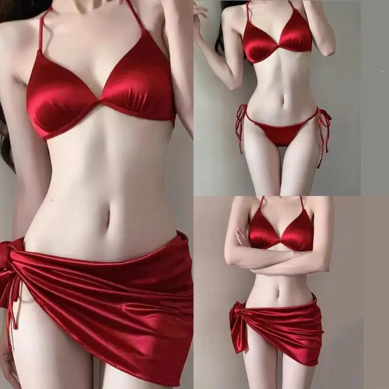 Женские металлические треугольные купальники с пляжным пленкой Halterneck Swimsuit 24BD
Женские металлические треугольные купальники с пляжным пленкой Halterneck Swimsuit 24BD