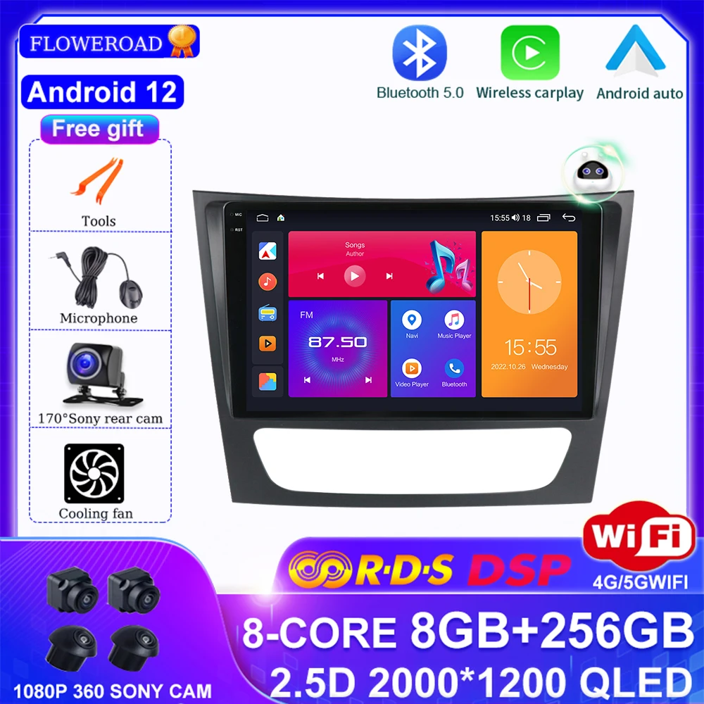 Android 12 for Mercedes Benz E-class W211 E200 E220 E300 E350 E240 CLS Car Radio Multimedia Video Player Navigation GPS DSP BT
Android 12 for Mercedes Benz E-class W211 E200 E220 E300 E350 E240 CLS Car Radio Multimedia Video Player Navigation GPS DSP BT