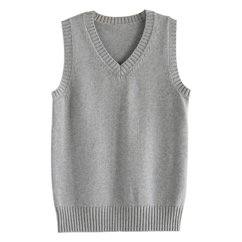 Warm Vest Women's V-neck Knitting Vest Sleeveless Ribbed Trim Solid Color Knitwear for Autumn Winter Loose Fit Top Comfortable
Warm Vest Women's V-neck Knitting Vest Sleeveless Ribbed Trim Solid Color Knitwear for Autumn Winter Loose Fit Top Comfortable
